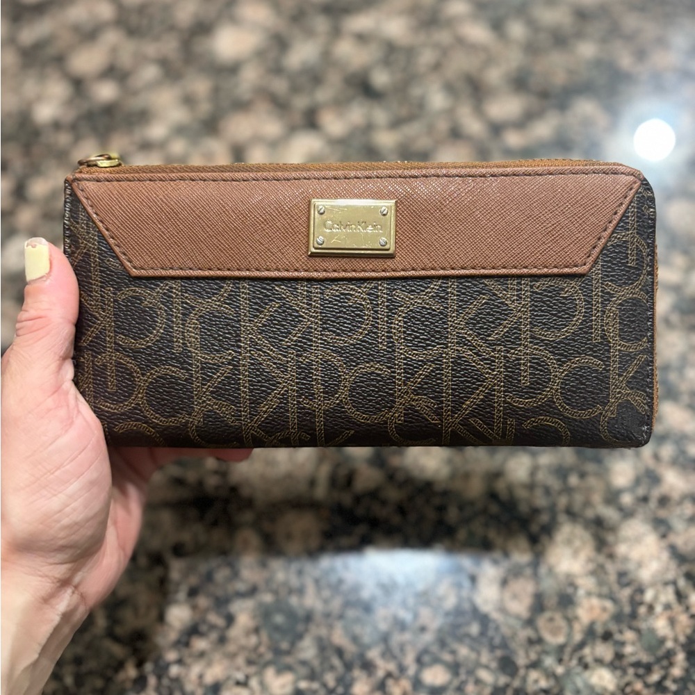 Calvin Klein Brown Monogram Wallet
